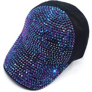 Bling Baseball Cap Full Diamond Design Adjustable Travel Cap (B-2) Hat Crystal